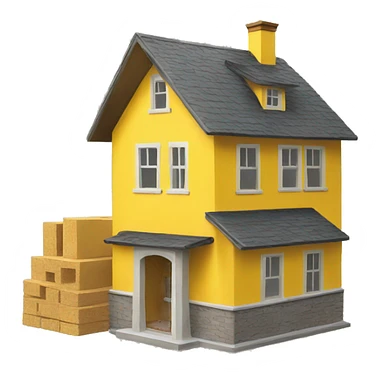 house construction yellow sticker