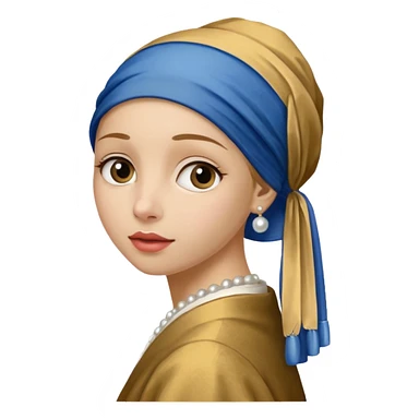 Girl with a Pearl Earring painting sticker