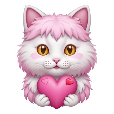 Cat with heart sticker