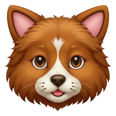 Dog with a nose from cat sticker