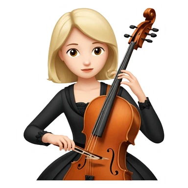 girl playing cello sticker