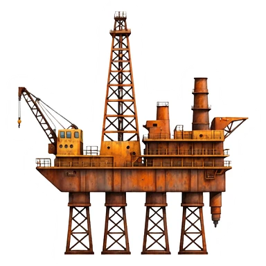 simple oil rig sticker