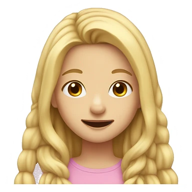 Cute girl with braces and long blonde hair sticker