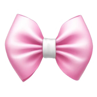 White bow with pink heart sticker