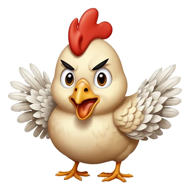 Chicken screaming sticker
