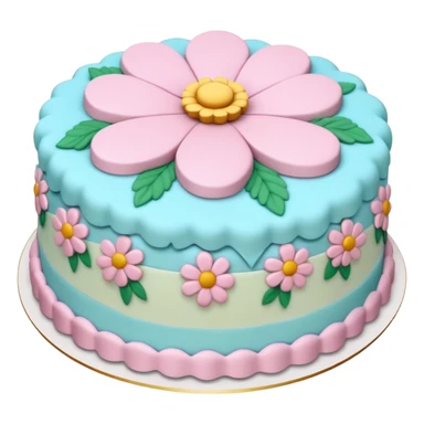 flower-shaped cake sticker