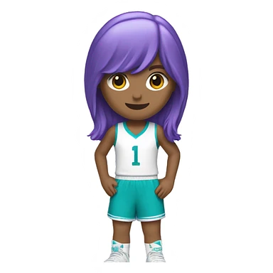 Taylor-Swift-Playing-basketball purple-white-aqua uniform sticker