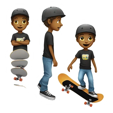 skateboarder child sticker