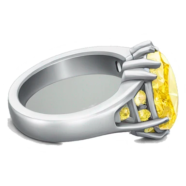 White ring with yellow diamond sticker