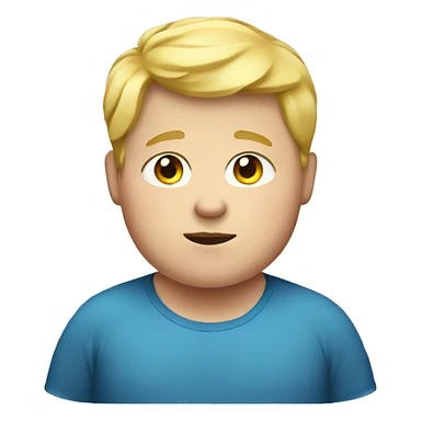 Overweight blond boy  sticker