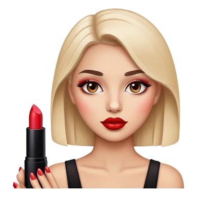 Girl with makeup sticker