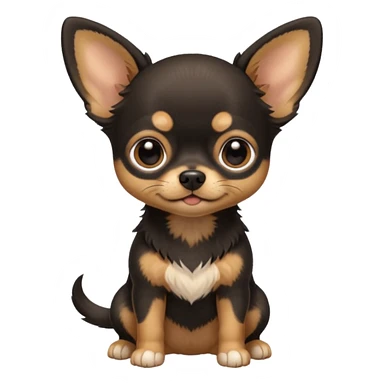  black-black   baby Chihu dog sticker