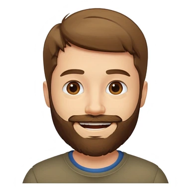 short haired bearded guy sticker