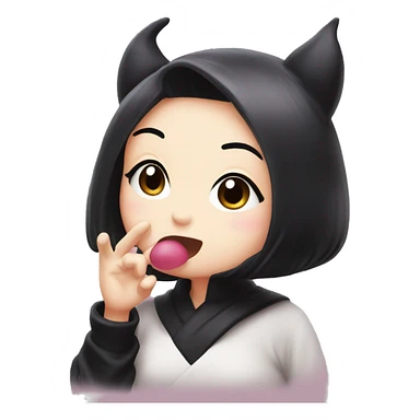 kuromi blowing kiss sticker