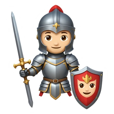 knight, no sword, chibi full body sticker