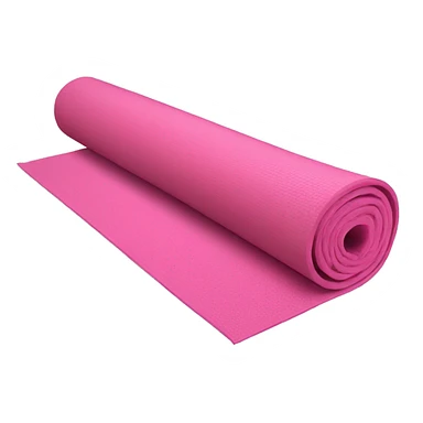 Pink half rolled out yoga mat sticker