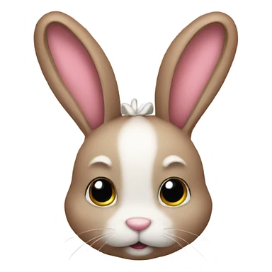 Bunny with a bow on it’s ear sticker