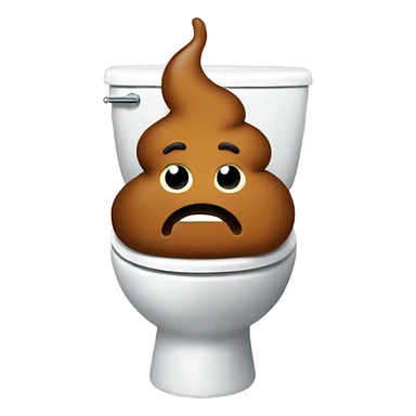 Poop in toilet  sticker