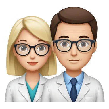 Perfect love. Psychologist girl and a futurologist man sticker