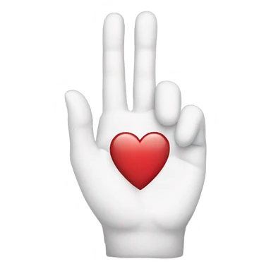 Hand heart with a T inside sticker