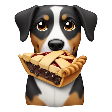 Dog eating pie  sticker