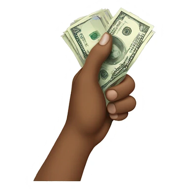 Teeager hand with money in hand sticker