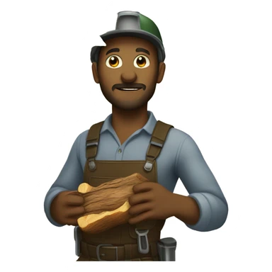 Logger eating trees sticker