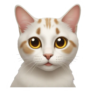 Cat painting with heart eyes sticker