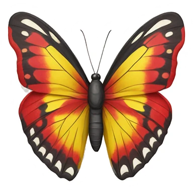 Red and yellow butterfly sticker