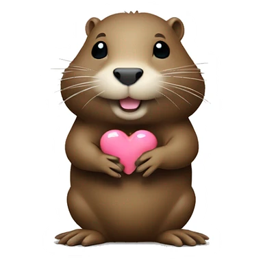 Cute Nutria animal haciendo un corazon patas sticker