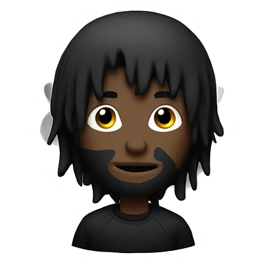 All Black emo cake sticker