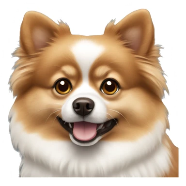 Brown and white Pomeranian  sticker