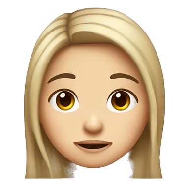 Cute frown girl long dark hair sticker