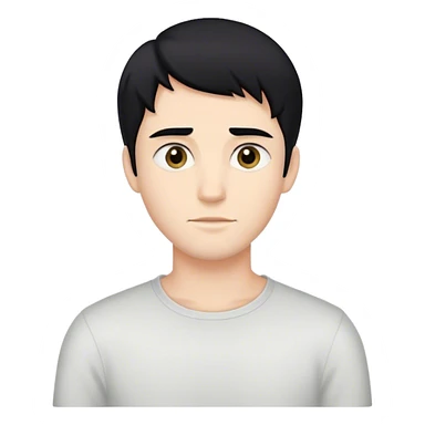 A guy named owen with black hair sticker