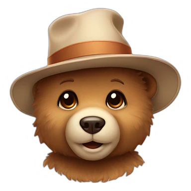 teddy bear in a hat sticker