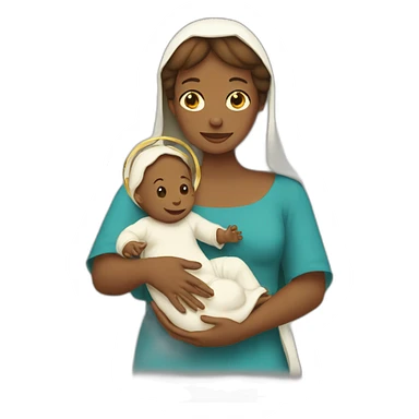 Mary with baby Jesus sticker