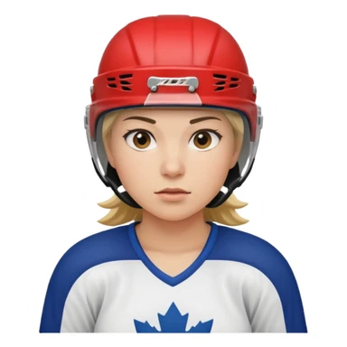 female hockey player sticker