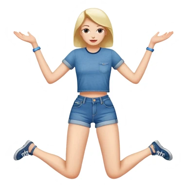 Woman with legs spread  sticker