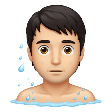 hair washing men  sticker