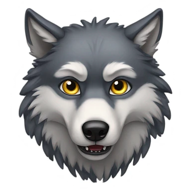 Creepy wolf sticker