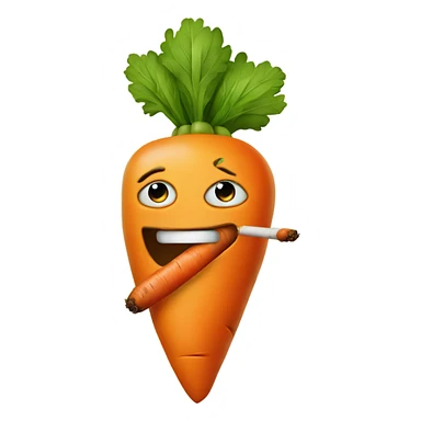 Carrot smoking sticker