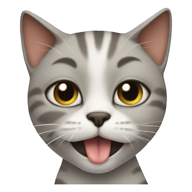 Cat taking a poip sticker