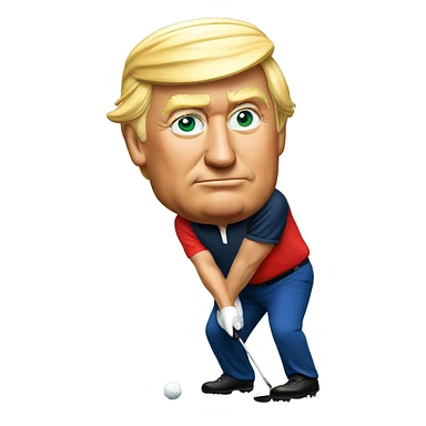donald trump golfing sticker