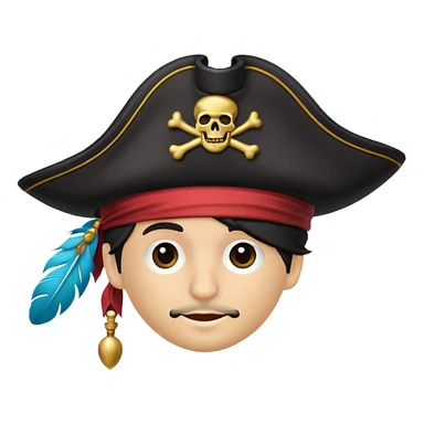 pirate hat with feather sticker