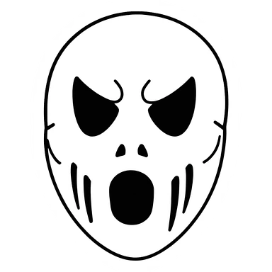 Scream mask  sticker