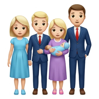 Family Woman Man boy Girl Baby sticker