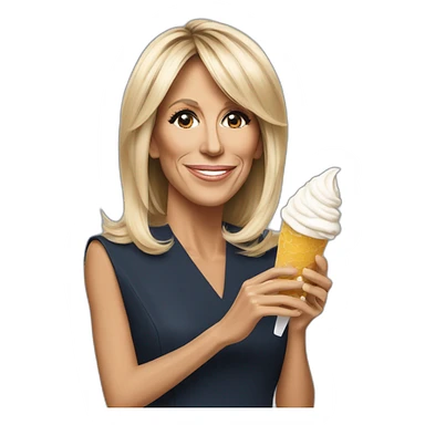 Brigitte Macron vend glaces sticker