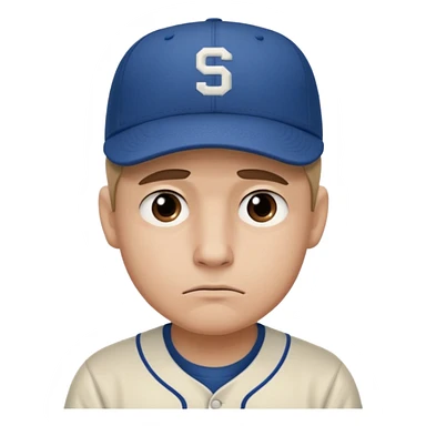Una carita triste con una gorra de base pro show i q se llame rober sticker