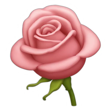 A blown out rosebud sticker