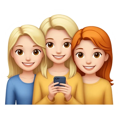3 girls standing in a group sticker